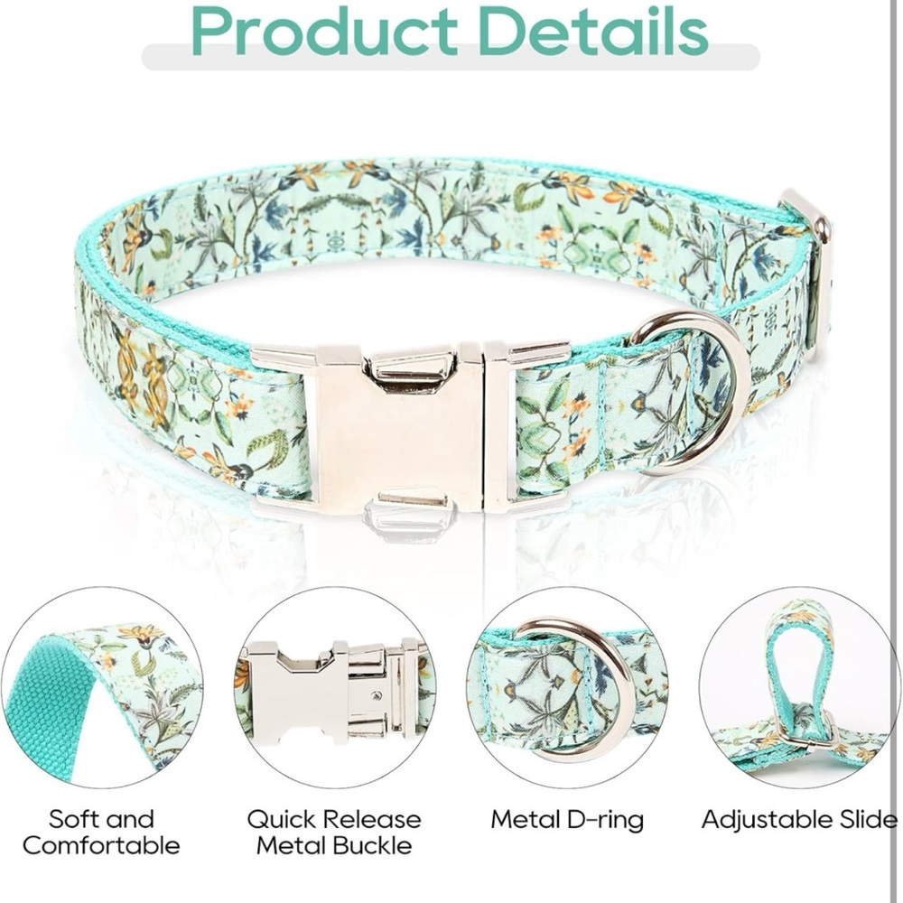 Timos Dog Collar, Adjustable Soft Dog Collar for Small Medium Large Dogs